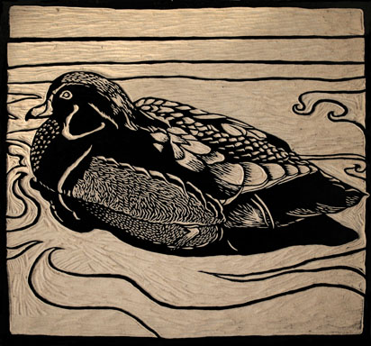 Carolina Duck  Woodcut